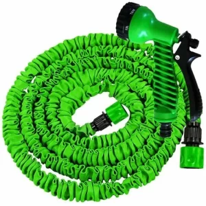 Grafner® Flexibler 1/2″ Gartenschlauch Inkl. 7 Funktionen Brause 7,5m – 45m 7,5 Meter 15