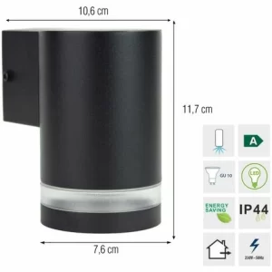 Grafner® Aluminium-Wandlampe Down Außenlampe Schwarz WL10748 9