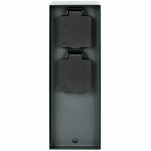 Grafner® Steckdosensäule Anthrazit Mit 4 Außensteckdosen Edelstahl Gartensteckdose Energiesäule 13