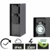 Grafner® Steckdosensäule Anthrazit Mit Timer Und 2 Außensteckdosen Edelstahl Gartensteckdose Energie 17