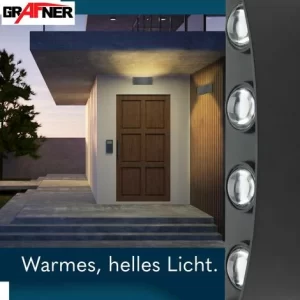 Grafner® LED Aluminium Wandlampe Up Down Außenleuchte Innenleuchte Modern WL10951 11