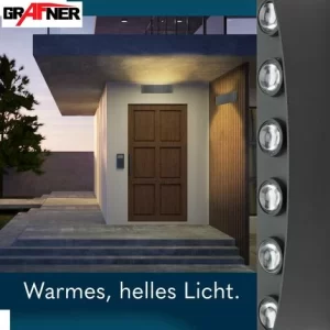 Grafner® LED Aluminium Wandlampe Up Down Außenleuchte Innenleuchte Modern WL10952 11