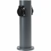 Grafner® Steckdosensäule Anthrazit Mit 2 Außensteckdosen Edelstahl Gartensteckdose Energiesäule 19