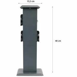Grafner® Steckdosensäule Anthrazit Mit Dämmerungssensor Edelstahl Gartensteckdose Energiesäule 11