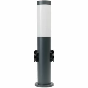 Grafner® Wegleuchte Mit 2 Außensteckdosen Anthrazit Gartenlampe 45 Cm 13