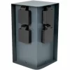 Grafner® Steckdosensäule Anthrazit Mit 4 Außensteckdosen Edelstahl Gartensteckdose Energiesäule AS10 17