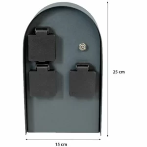 Grafner® Steckdosensäule Anthrazit Mit Dämmerungssensor Edelstahl Gartensteckdose Energiesäule 11