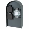 Grafner® Edelstahl Steckdosensäule Mit Timer 2 Außensteckdosen Anthrazit Gartensteckdose 19