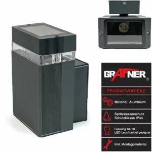 Grafner® LED Aluminium Wandlampe Außenleuchte Innenleuchte 9