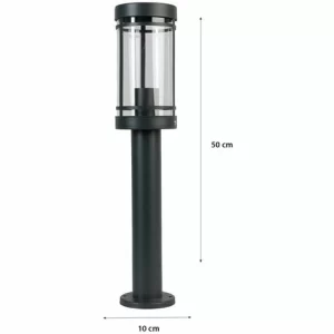Grafner® Edelstahl Wegleuchte Gartenlampe 50cm Standleuchte Anthrazit 11