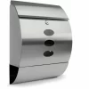 Grafner® Edelstahl Briefkasten Mit Zeitungsrolle Und 3 Sichtfenstern Postkasten 17