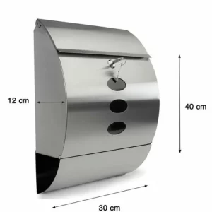 Grafner® Edelstahl Briefkasten Mit Zeitungsrolle Und 3 Sichtfenstern Postkasten 13