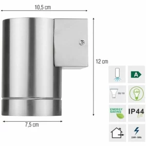 Grafner® Edelstahl Wandlampe 123WB Leuchte Lichtschein Down/Unten 9