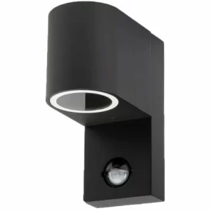 Grafner® Aluminium Wandlampe Mit Bewegungsmelder 37WBPIR Wandleuchte Lichtschein Down/Unten Schwarz 13