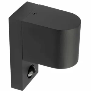 Grafner® Aluminium Wandlampe Mit Bewegungsmelder 37WBPIR Wandleuchte Lichtschein Down/Unten Schwarz 15