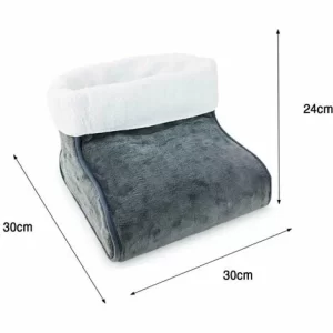 Grafner® Fußwärmer Elektrisches Wärmekissen In Grau Fußwärmegerät Fußsack 9